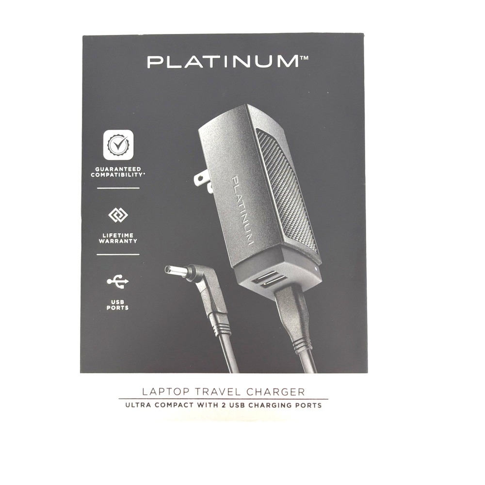 Platinum 65W Ultra Portable Laptop & Ultrabook Charger Black PT-P65ML